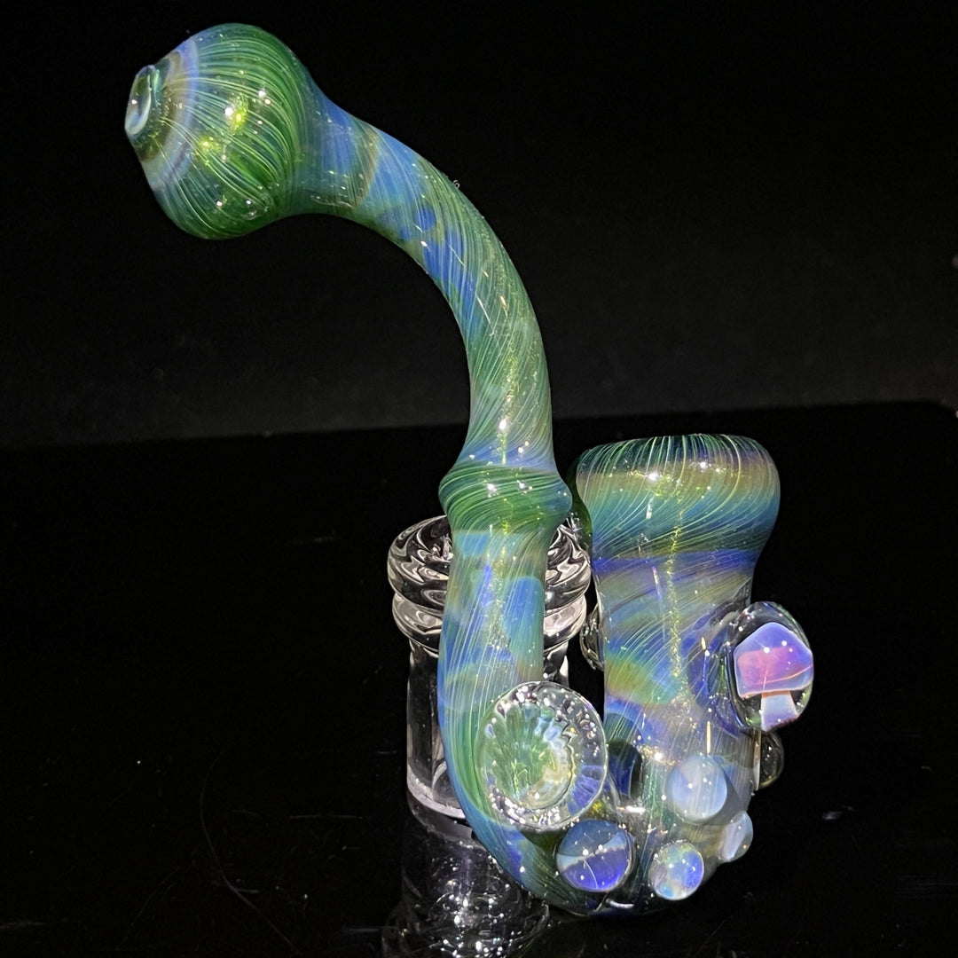 Forest Magic Mushroom Sherlock Glass Pipe Beezy Glass   