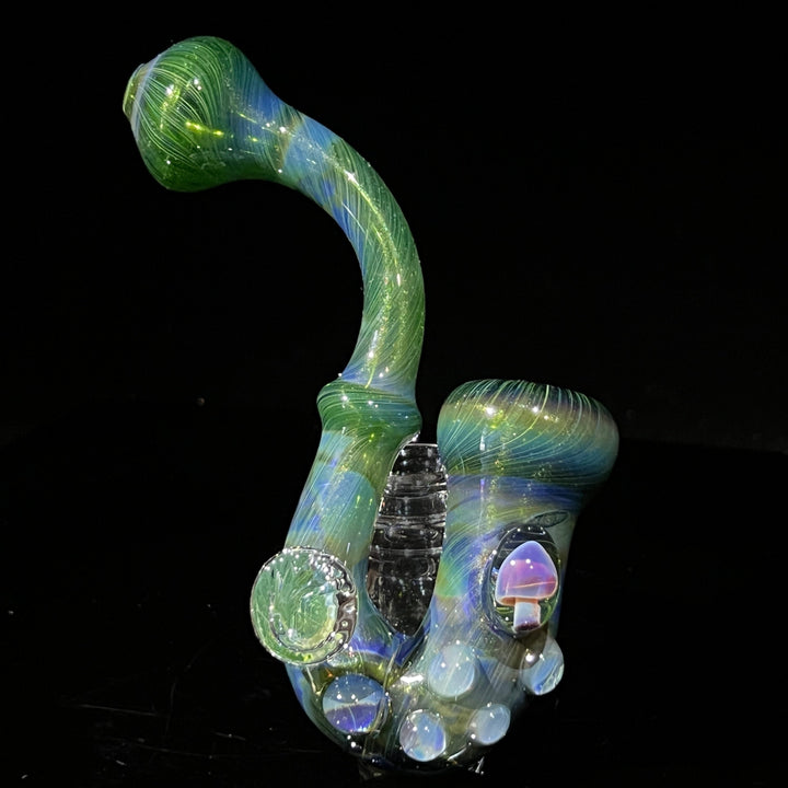 Forest Magic Mushroom Sherlock Glass Pipe Beezy Glass   