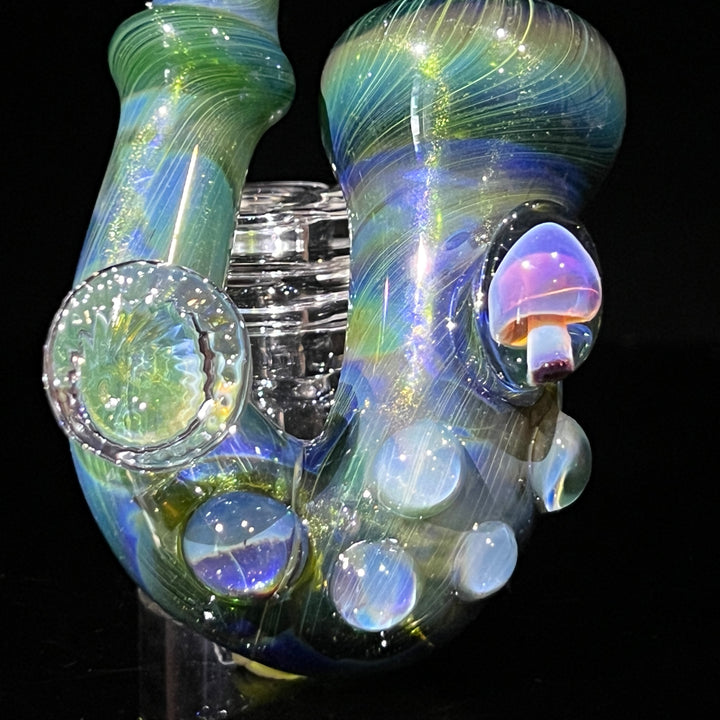 Forest Magic Mushroom Sherlock Glass Pipe Beezy Glass   