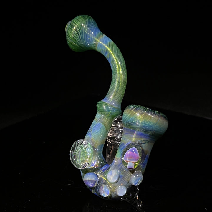 Forest Magic Mushroom Sherlock Glass Pipe Beezy Glass   