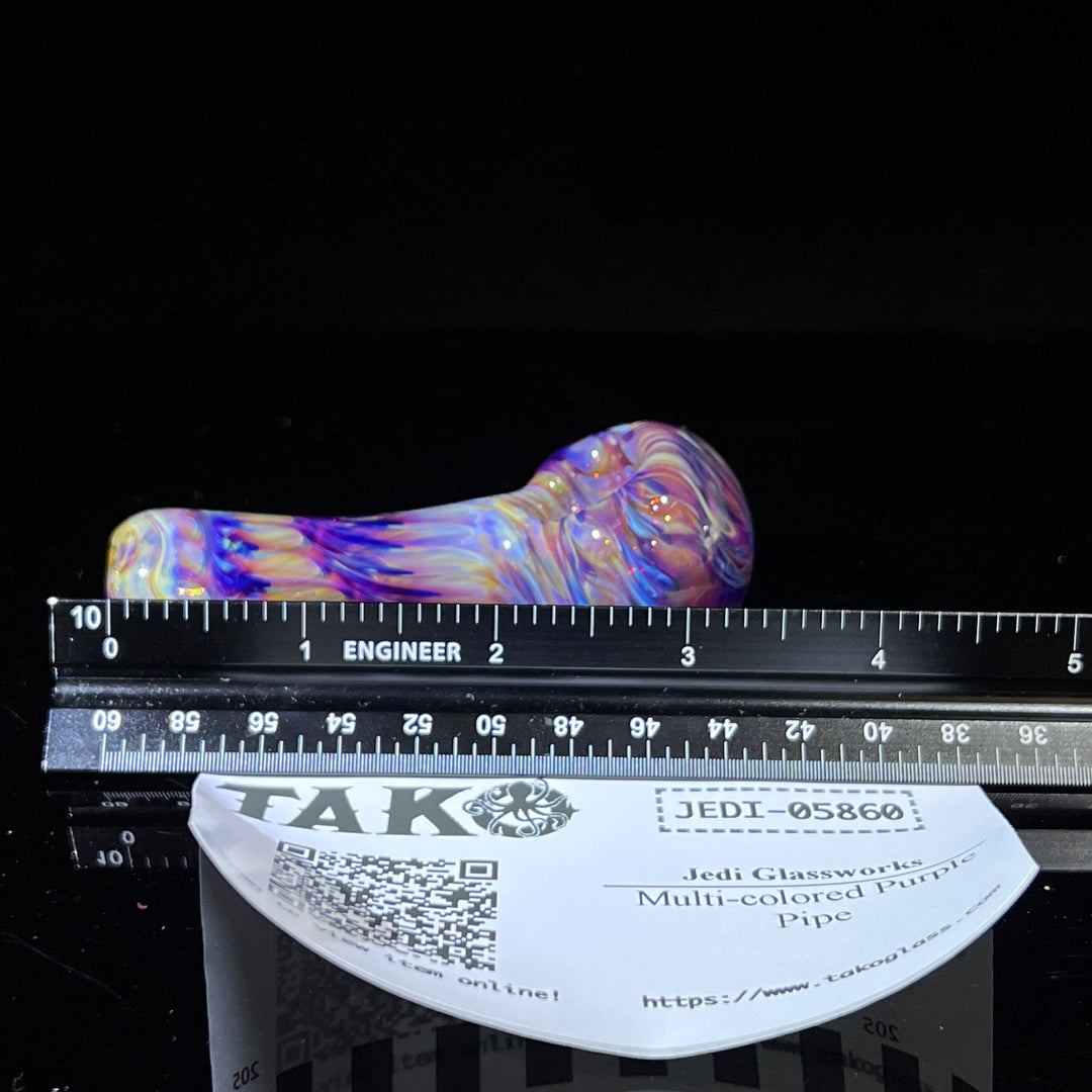 Multi-colored Purple Pipe Glass Pipe Jedi Glassworks   