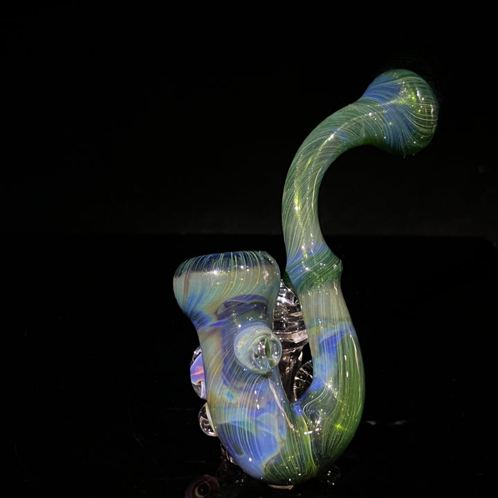 Forest Magic Mushroom Sherlock Glass Pipe Beezy Glass   