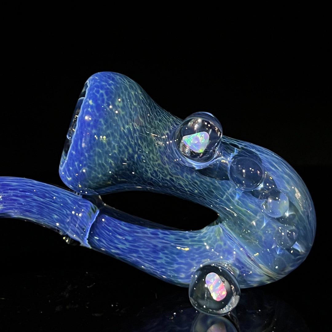 Blue Moon Opal Sherlock Glass Pipe Beezy Glass   