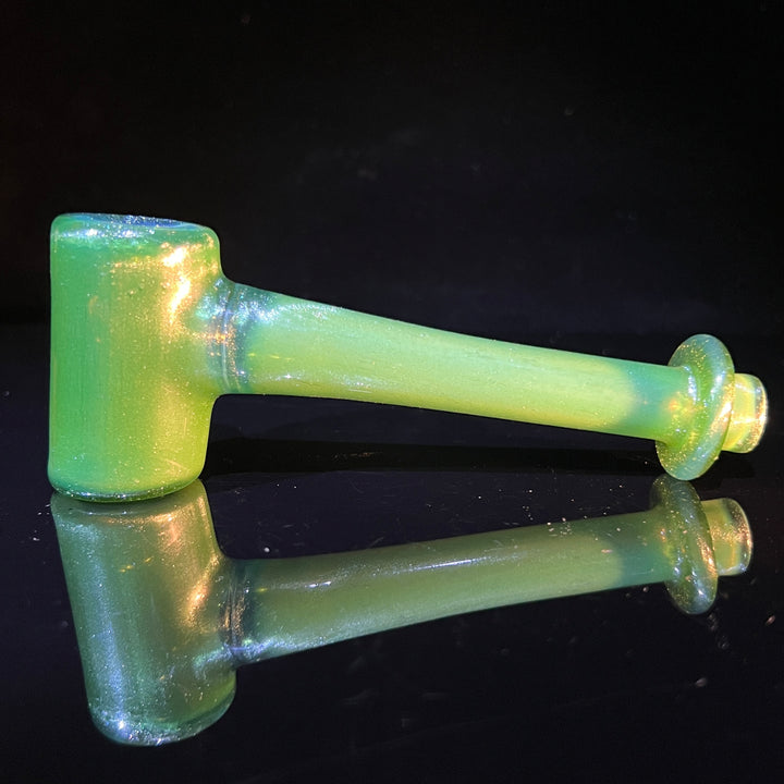 Green Stardust Ghost Hash Hammer Glass Pipe KOP Glass   