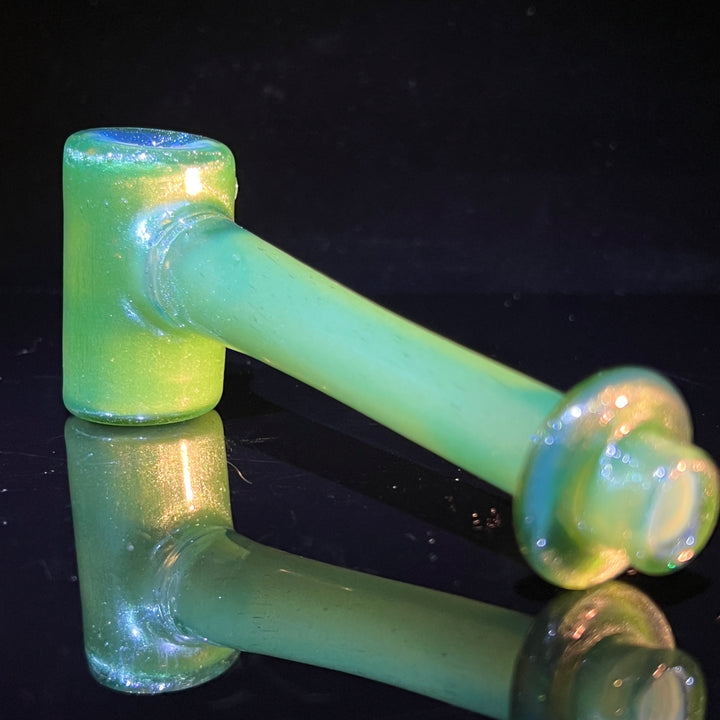 Green Stardust Ghost Hash Hammer Glass Pipe KOP Glass   