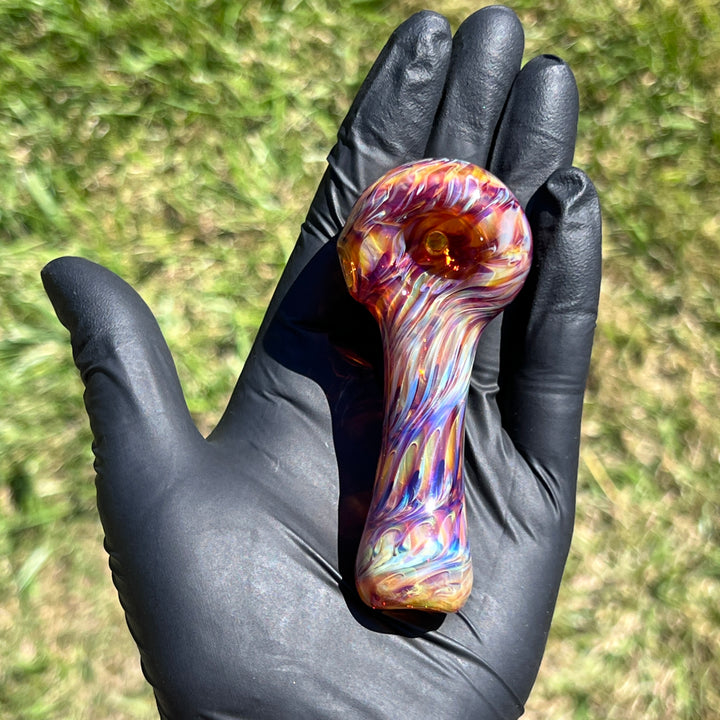 Multi-colored Purple Pipe Glass Pipe Jedi Glassworks   