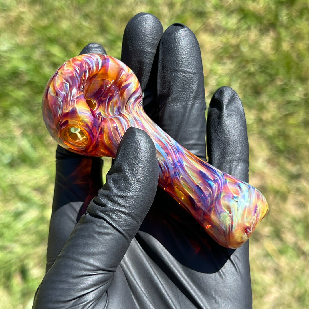 Multi-colored Purple Pipe Glass Pipe Jedi Glassworks   