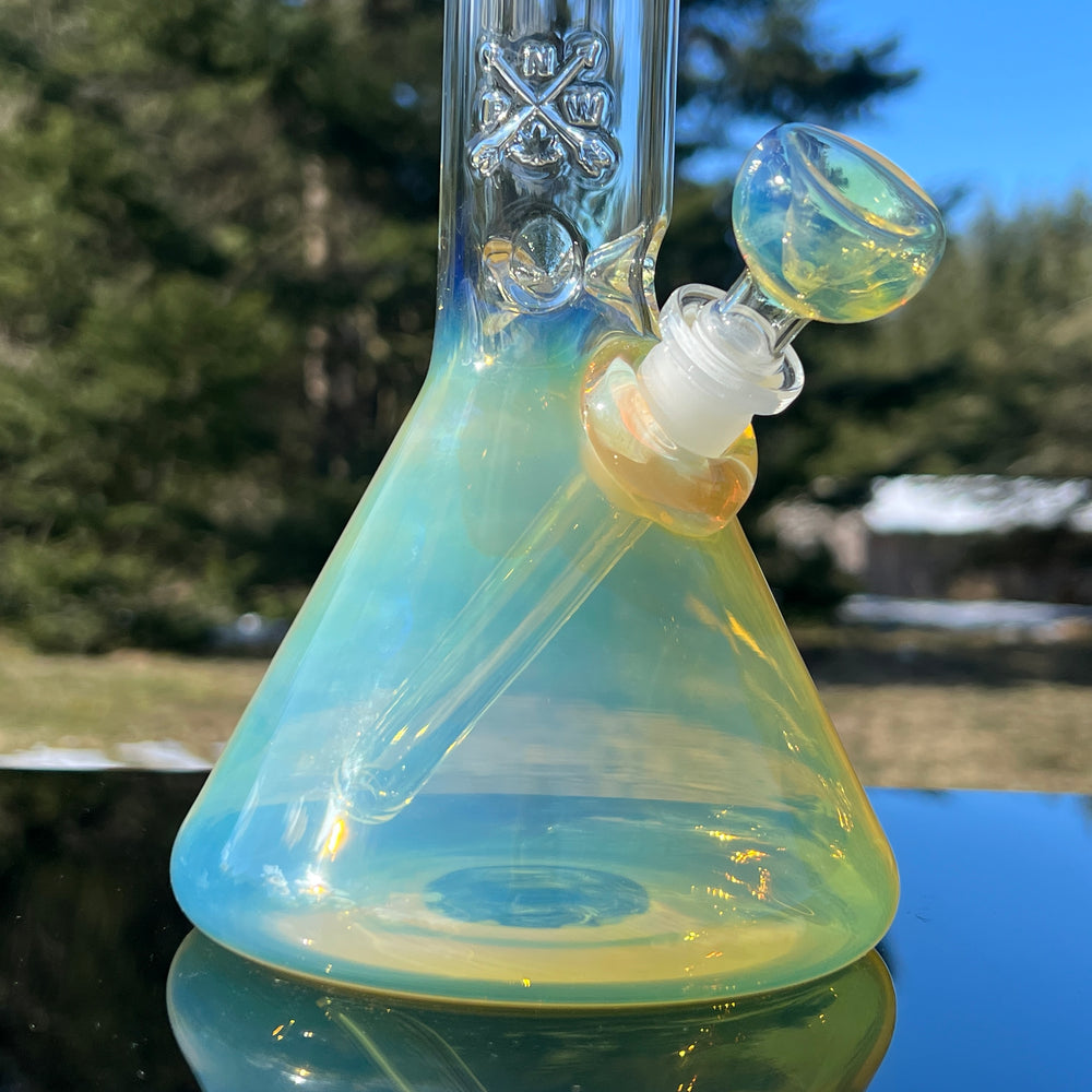 10.5" Fumed Beaker Bong Glass Pipe Mary Jane's Glass