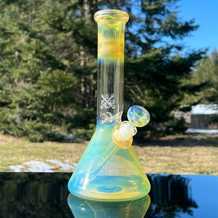 10.5" Fumed Beaker Bong Glass Pipe Mary Jane's Glass