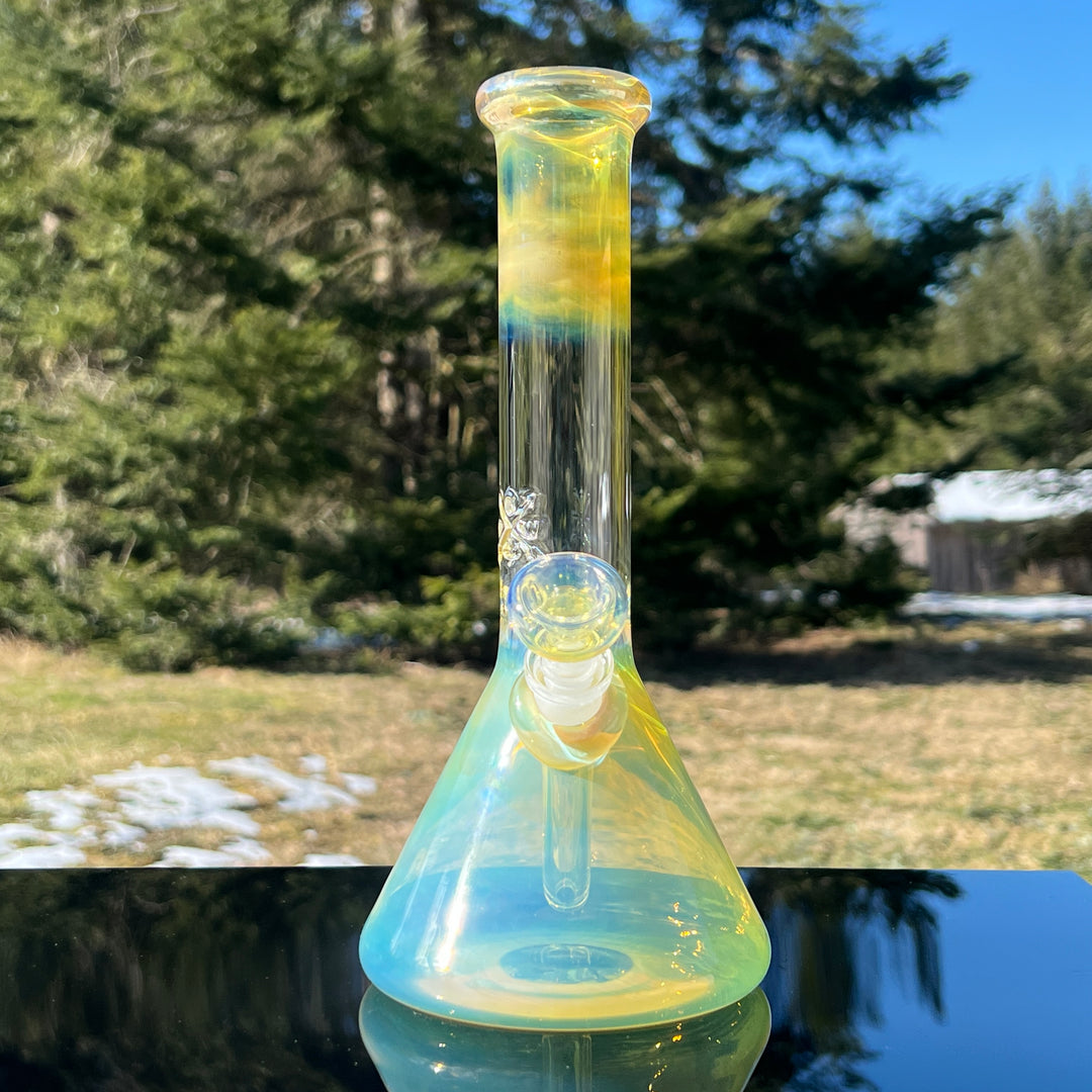 10.5" Fumed Beaker Bong Glass Pipe Mary Jane's Glass