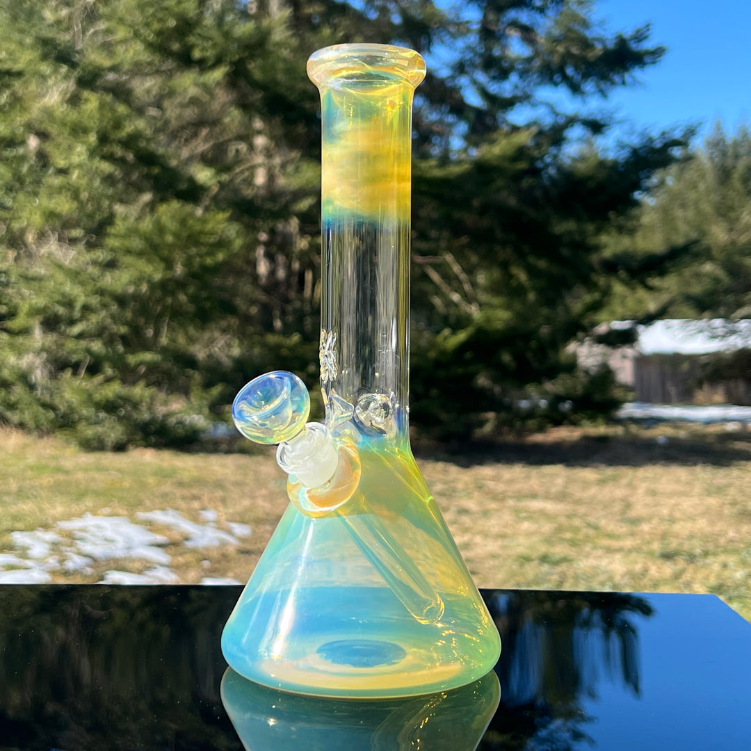 10.5" Fumed Beaker Bong Glass Pipe Mary Jane's Glass