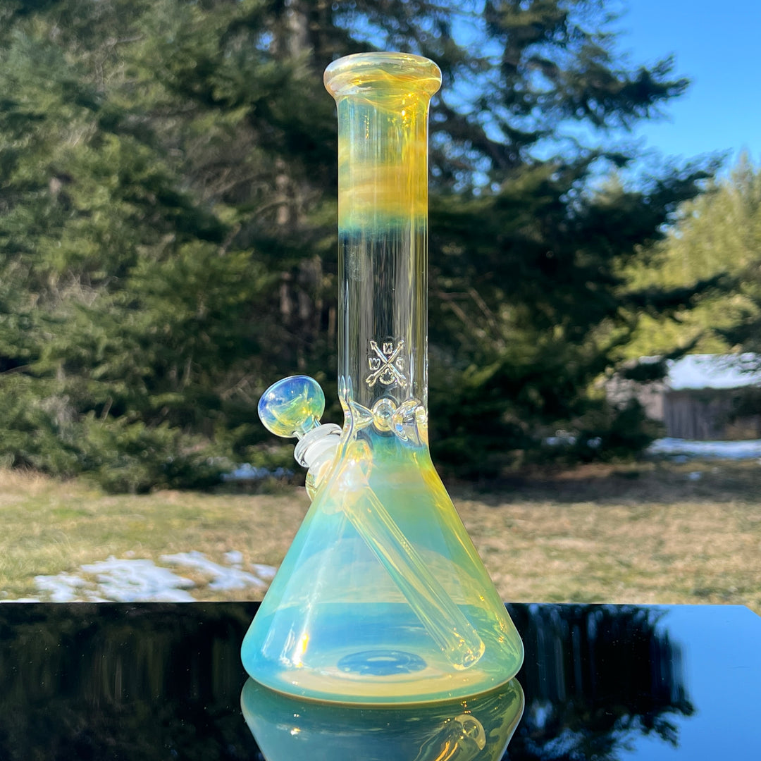 10.5" Fumed Beaker Bong Glass Pipe Mary Jane's Glass