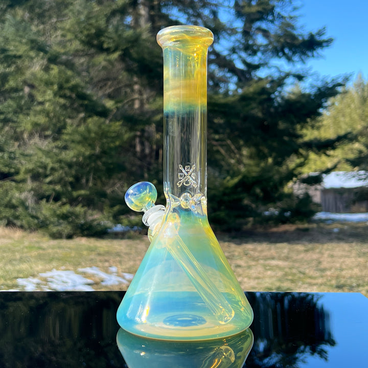 10.5" Fumed Beaker Bong Glass Pipe Mary Jane's Glass