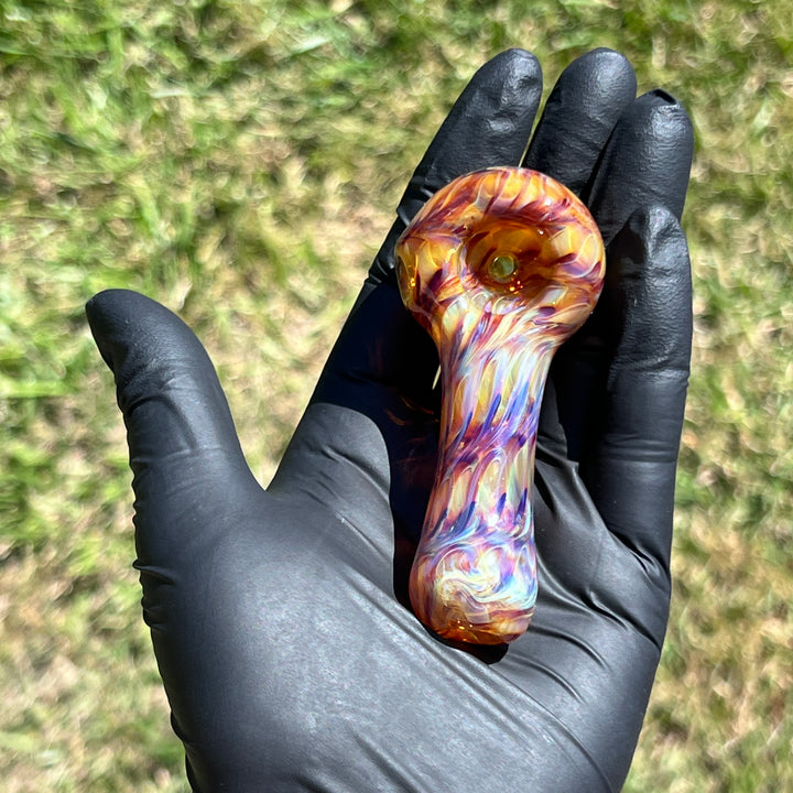 Multi-colored Purple Pipe Glass Pipe Jedi Glassworks   