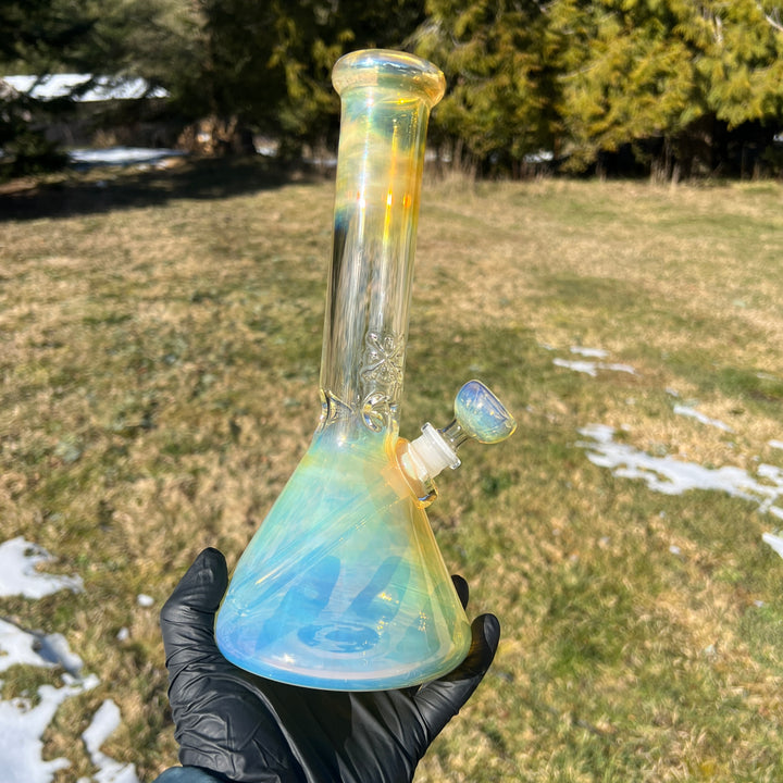 10.5" Fumed Beaker Bong Glass Pipe Mary Jane's Glass