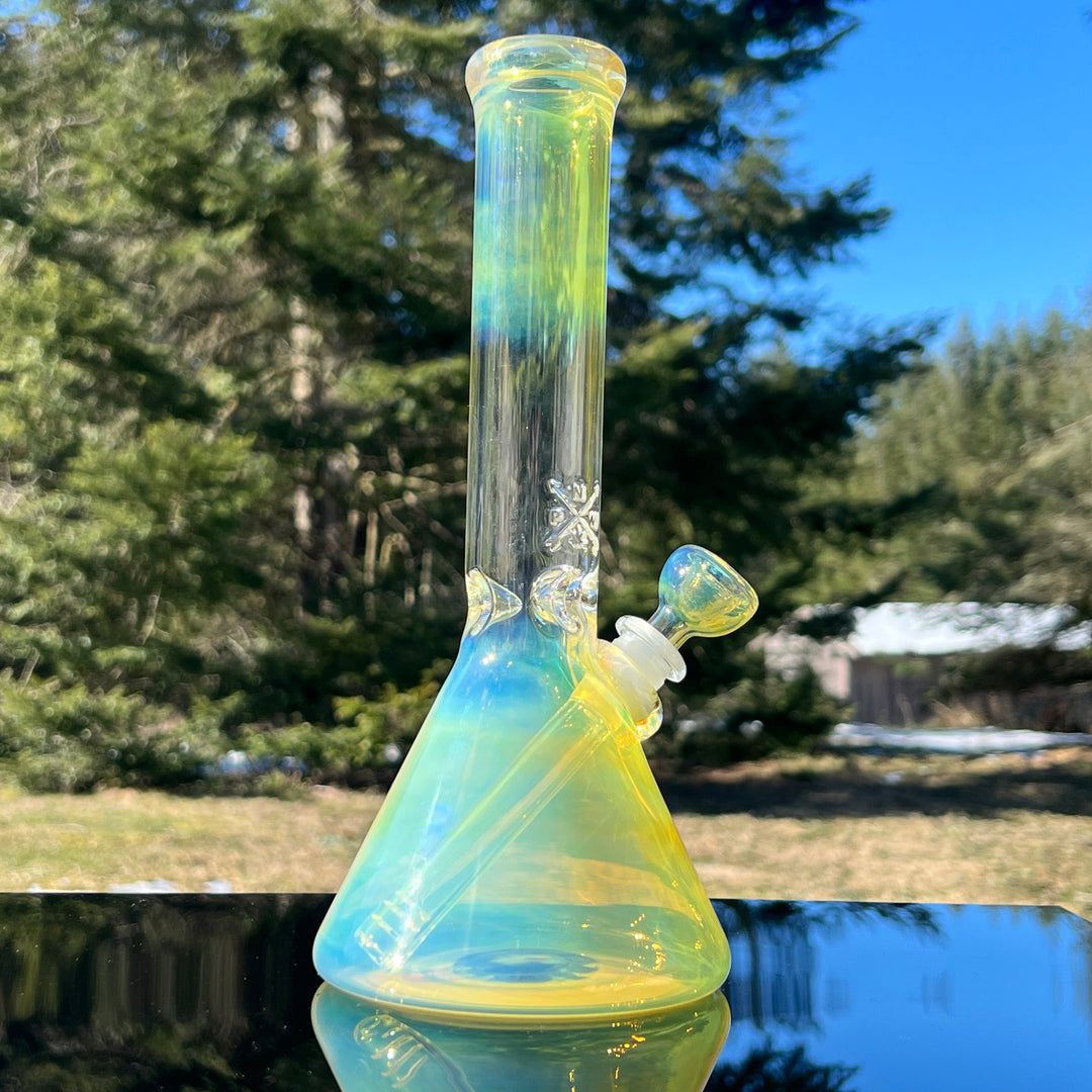 10.5" Fumed Beaker Bong Glass Pipe Mary Jane's Glass