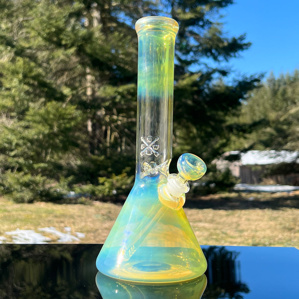 10.5" Fumed Beaker Bong Glass Pipe Mary Jane's Glass