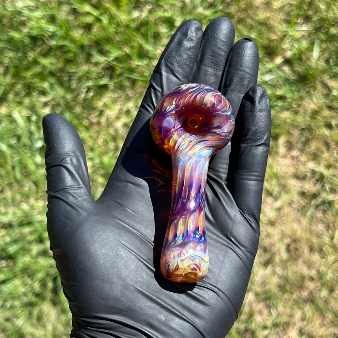 Multi-colored Purple Pipe Glass Pipe Jedi Glassworks   