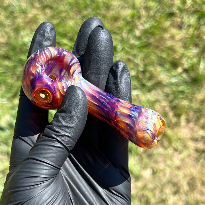 Multi-colored Purple Pipe Glass Pipe Jedi Glassworks   