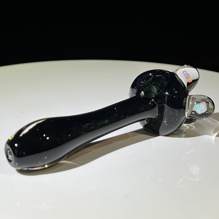 Black Triple Opal Pipe Glass Pipe Beezy Glass   