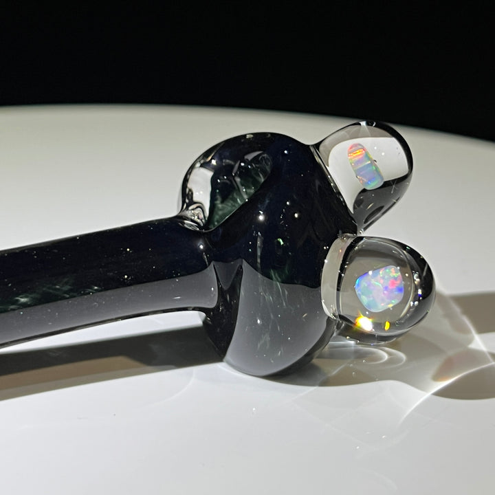 Black Triple Opal Pipe Glass Pipe Beezy Glass   