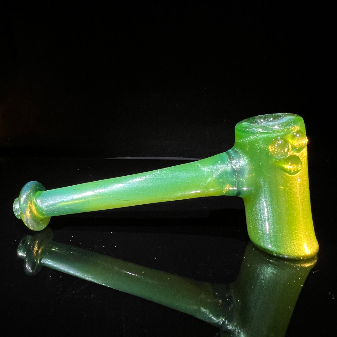 Green Stardust Ghost Hash Hammer Glass Pipe KOP Glass   