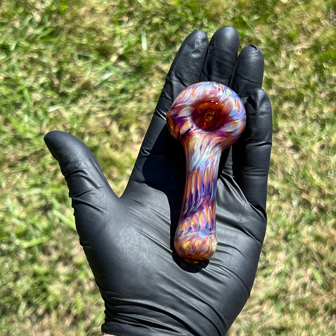 Multi-colored Purple Pipe Glass Pipe Jedi Glassworks   