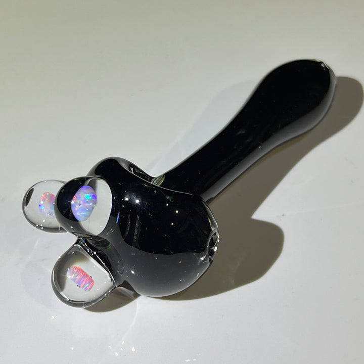 Black Triple Opal Pipe Glass Pipe Beezy Glass   