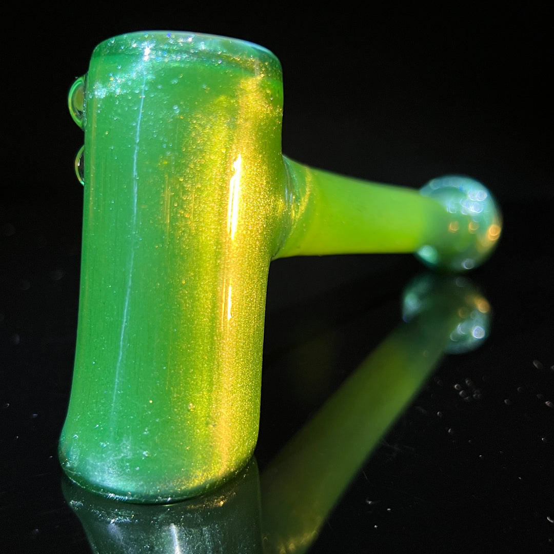 Green Stardust Ghost Hash Hammer Glass Pipe KOP Glass   