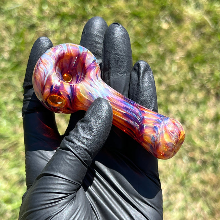 Multi-colored Purple Pipe Glass Pipe Jedi Glassworks   