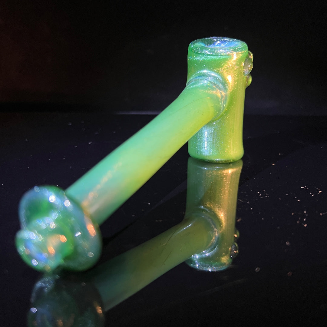 Green Stardust Ghost Hash Hammer Glass Pipe KOP Glass   