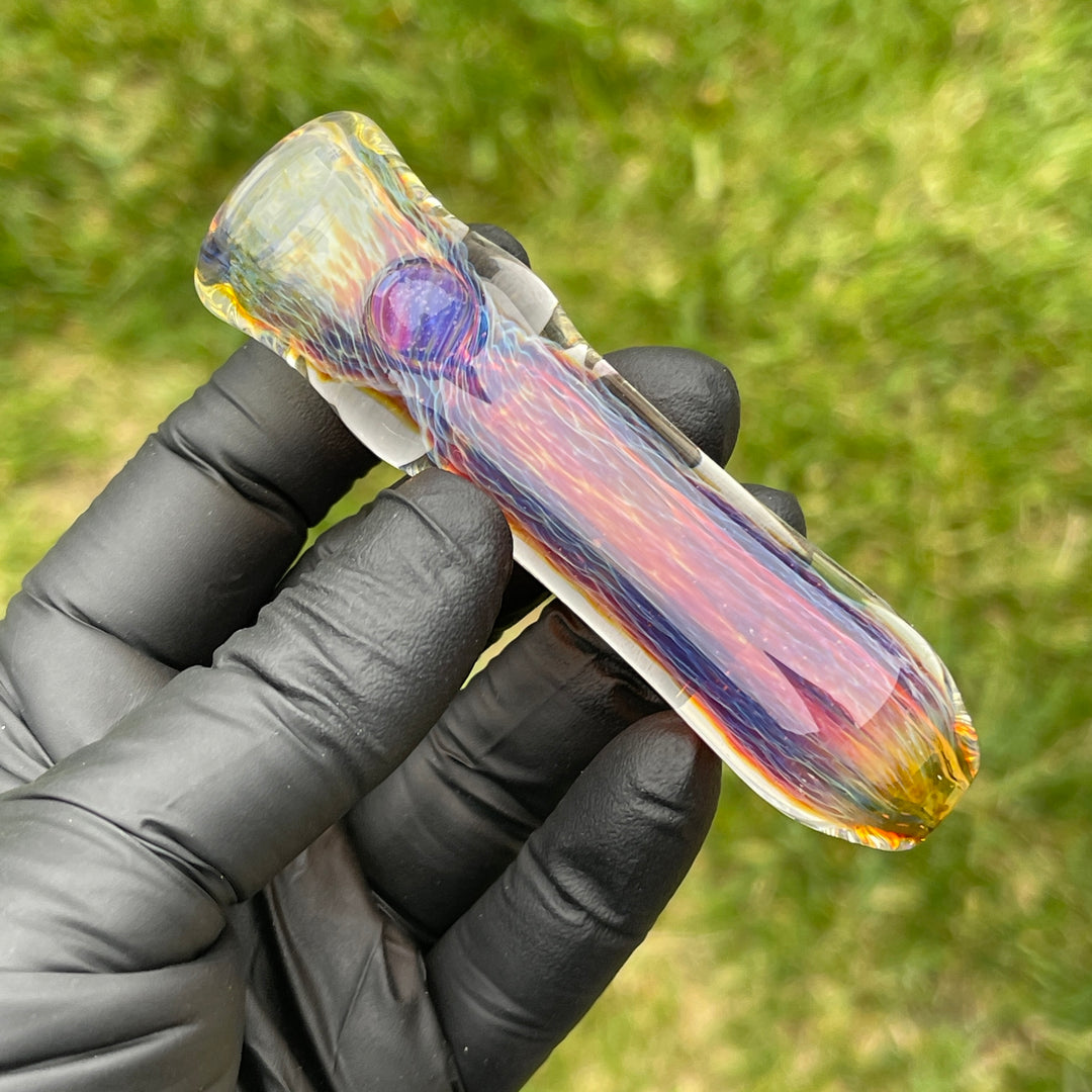 Thick Purple Chillum Glass Pipe Chuck Glass   