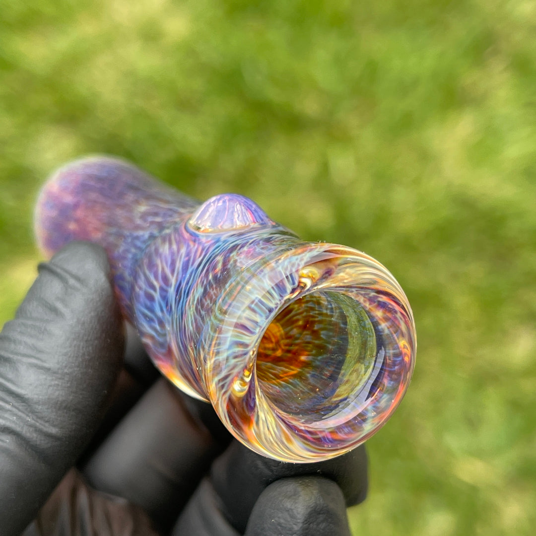 Thick Purple Chillum Glass Pipe Chuck Glass   