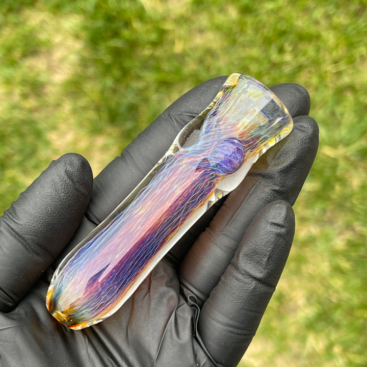 Thick Purple Chillum Glass Pipe Chuck Glass   