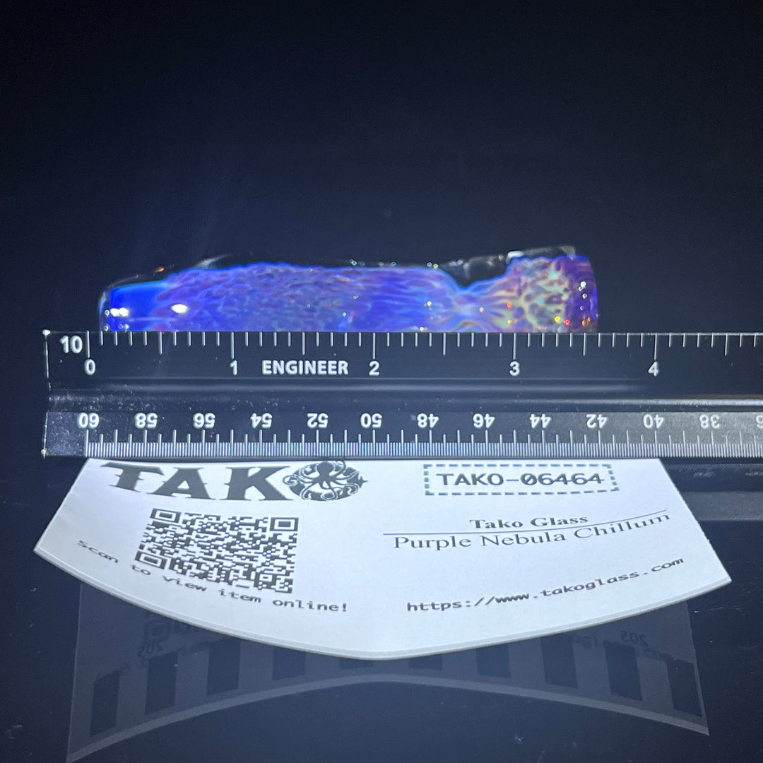 Purple Nebula Chillum Glass Pipe Tako Glass   