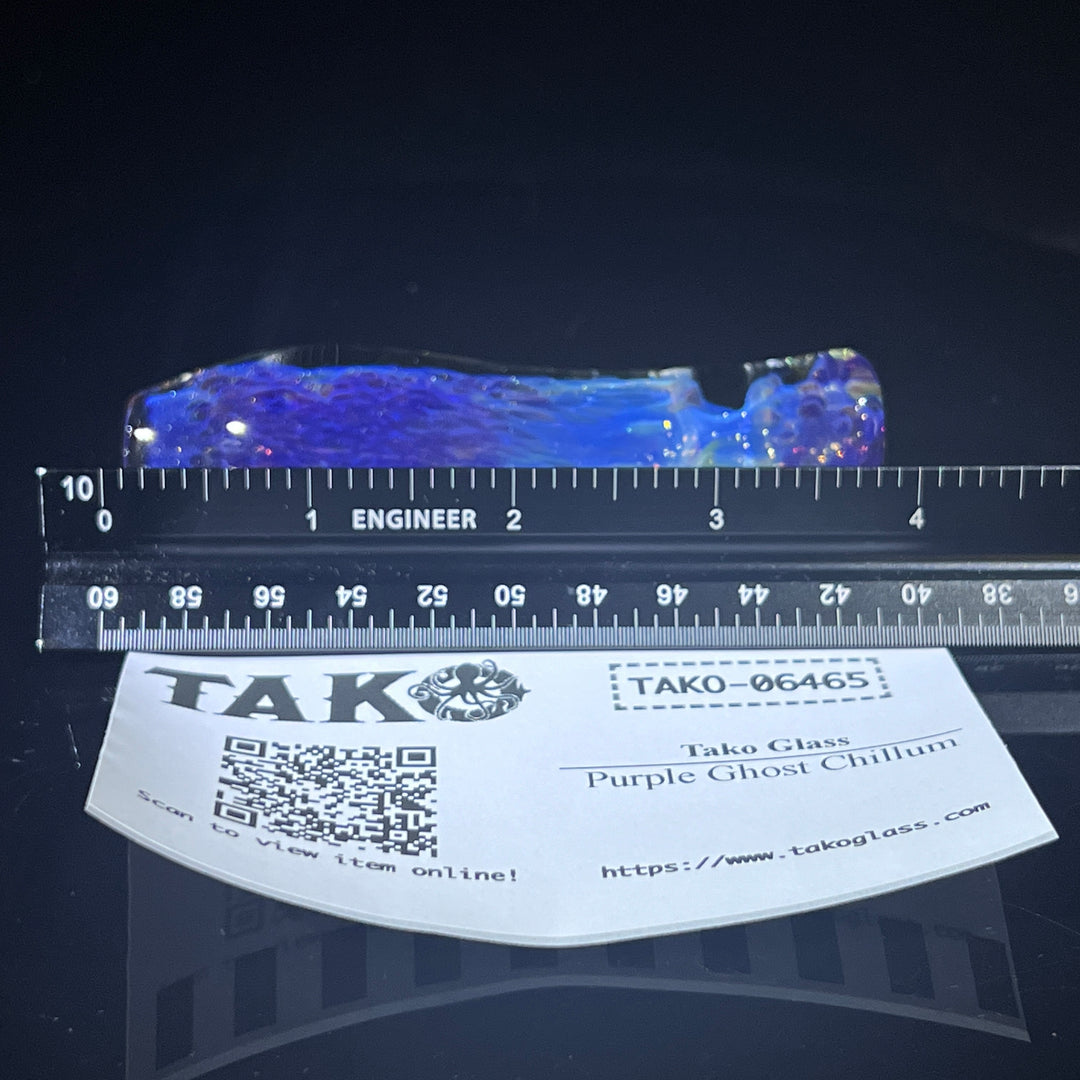 Purple Ghost Chillum Glass Pipe Tako Glass   