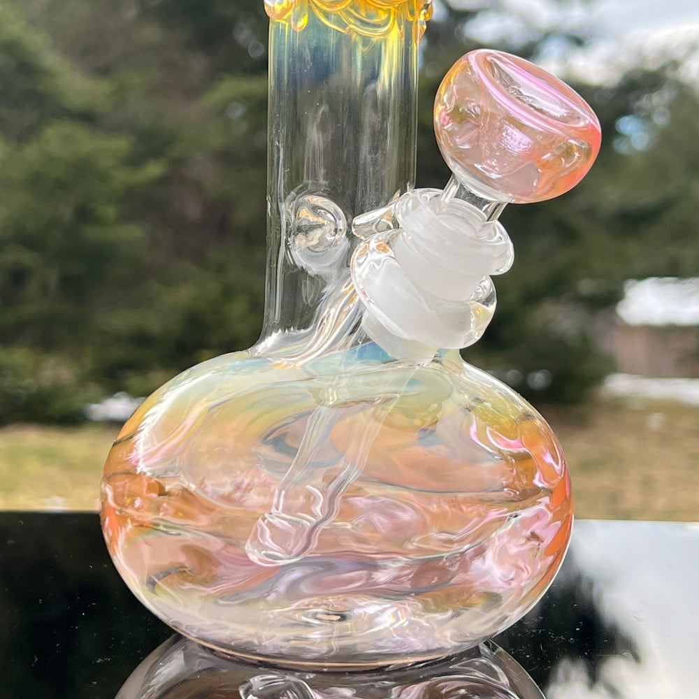 8" Fumed Bubble Bong Glass Pipe Mary Jane's Glass