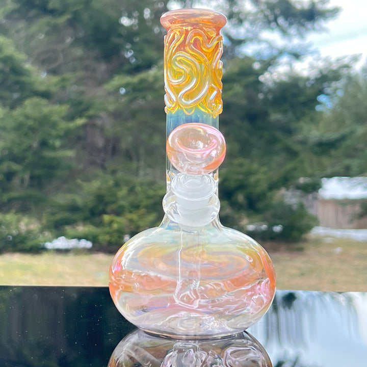 8" Fumed Bubble Bong Glass Pipe Mary Jane's Glass