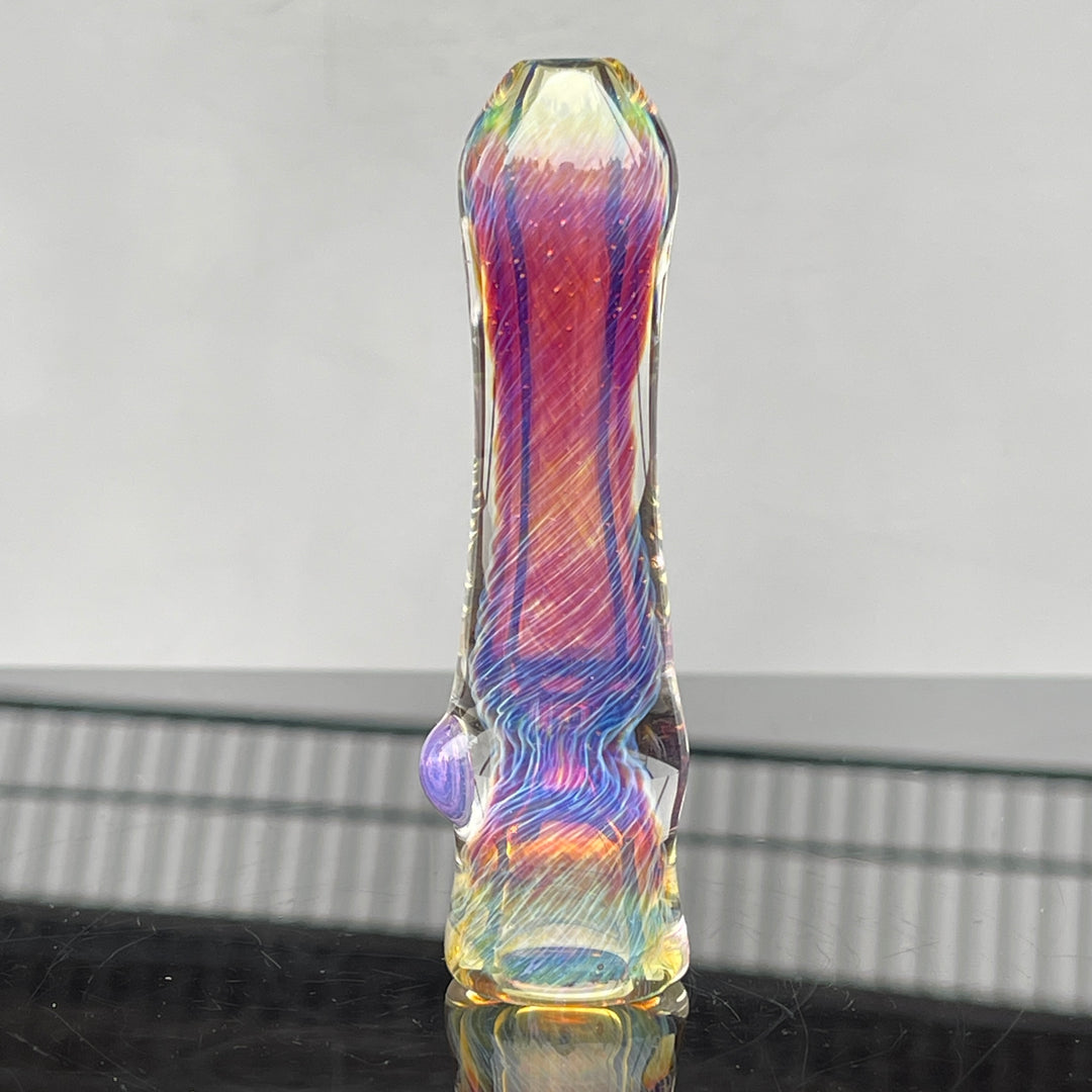 Thick Purple Chillum Glass Pipe Chuck Glass   