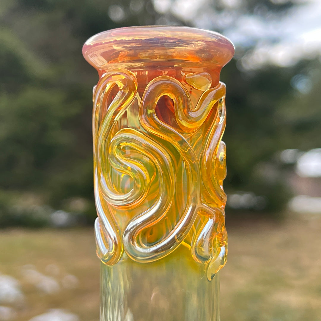 8" Fumed Bubble Bong Glass Pipe Mary Jane's Glass