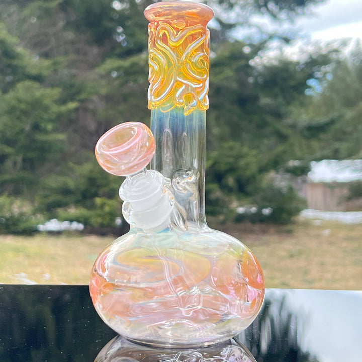 8" Fumed Bubble Bong Glass Pipe Mary Jane's Glass