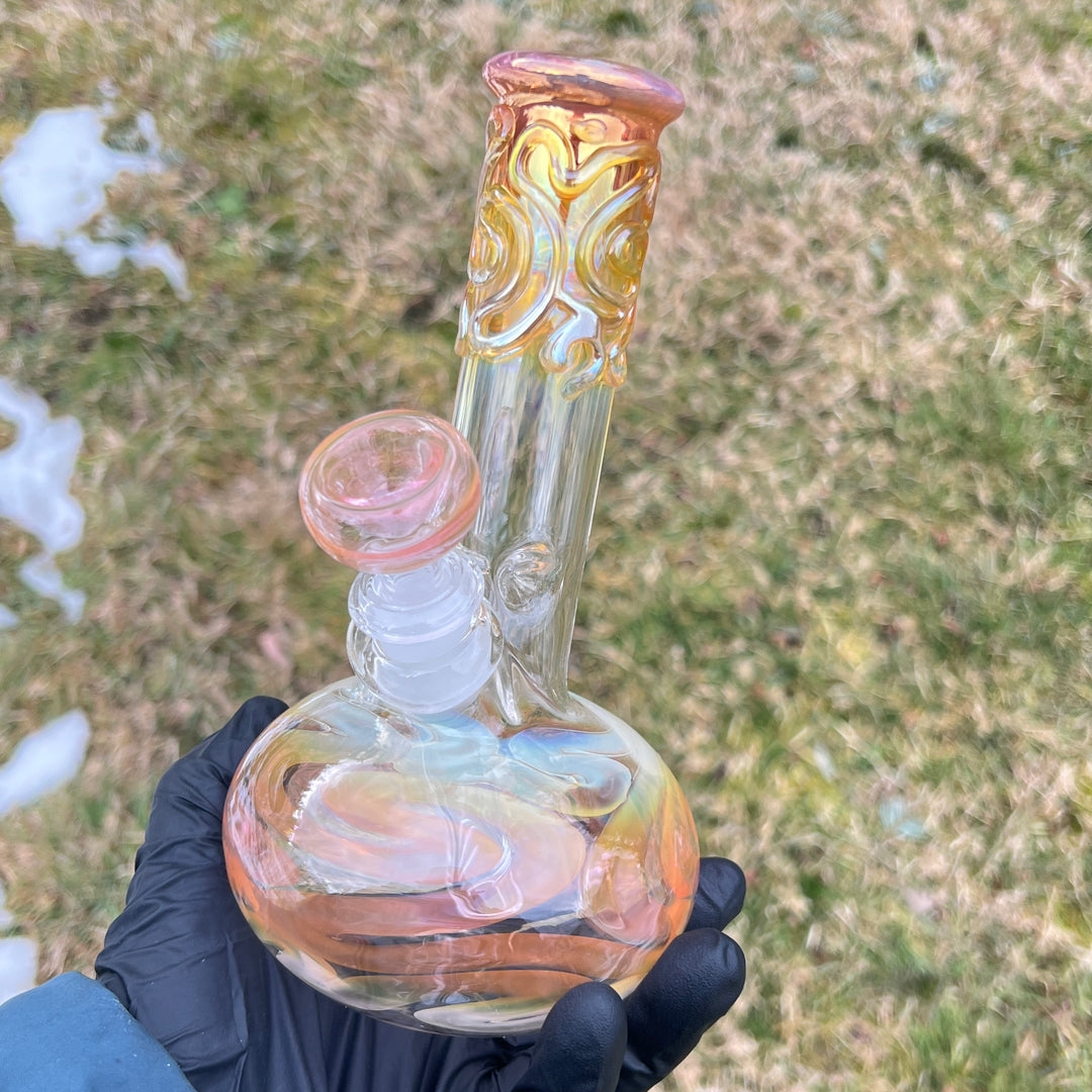 8" Fumed Bubble Bong Glass Pipe Mary Jane's Glass