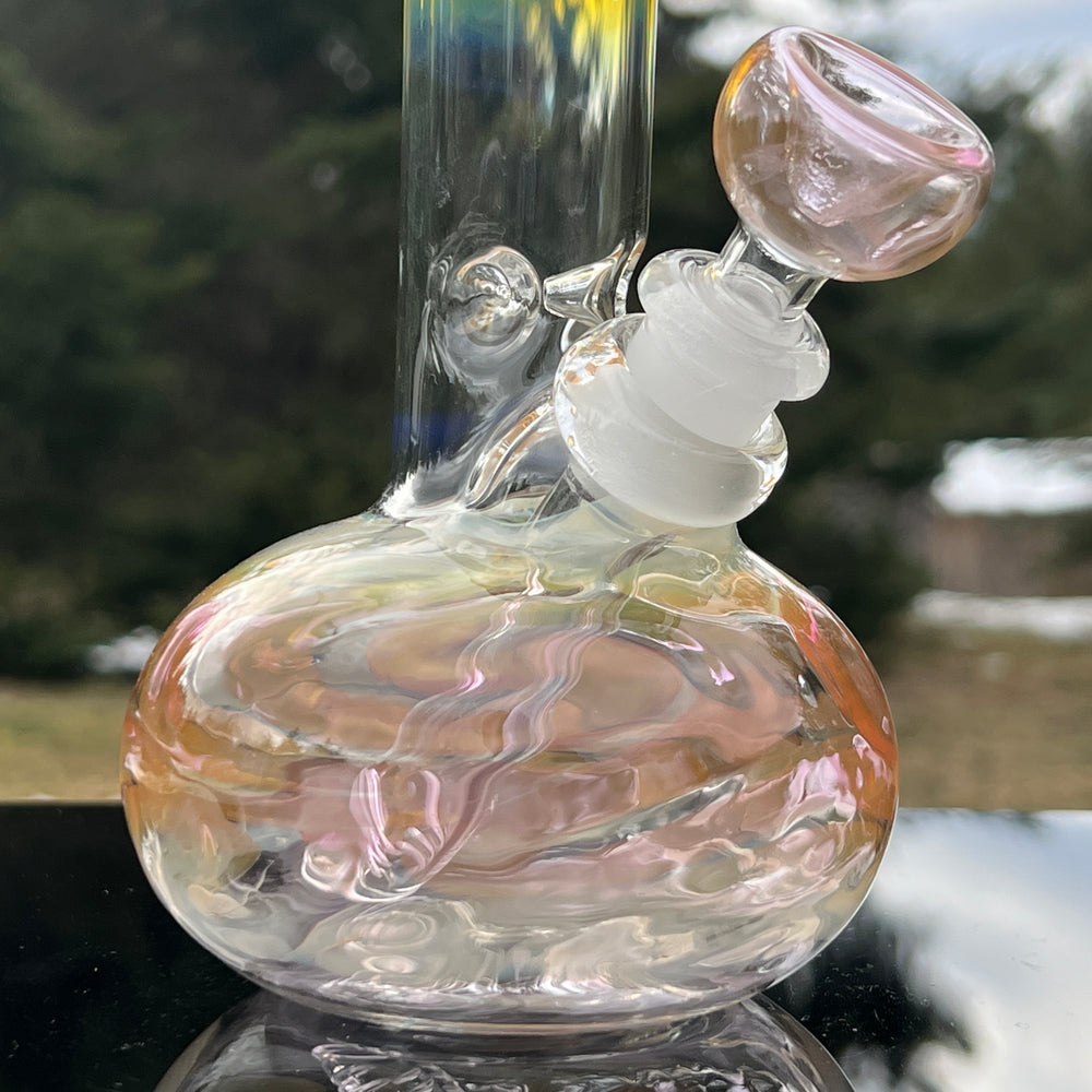 8" Fumed Bubble Bong Glass Pipe Mary Jane's Glass