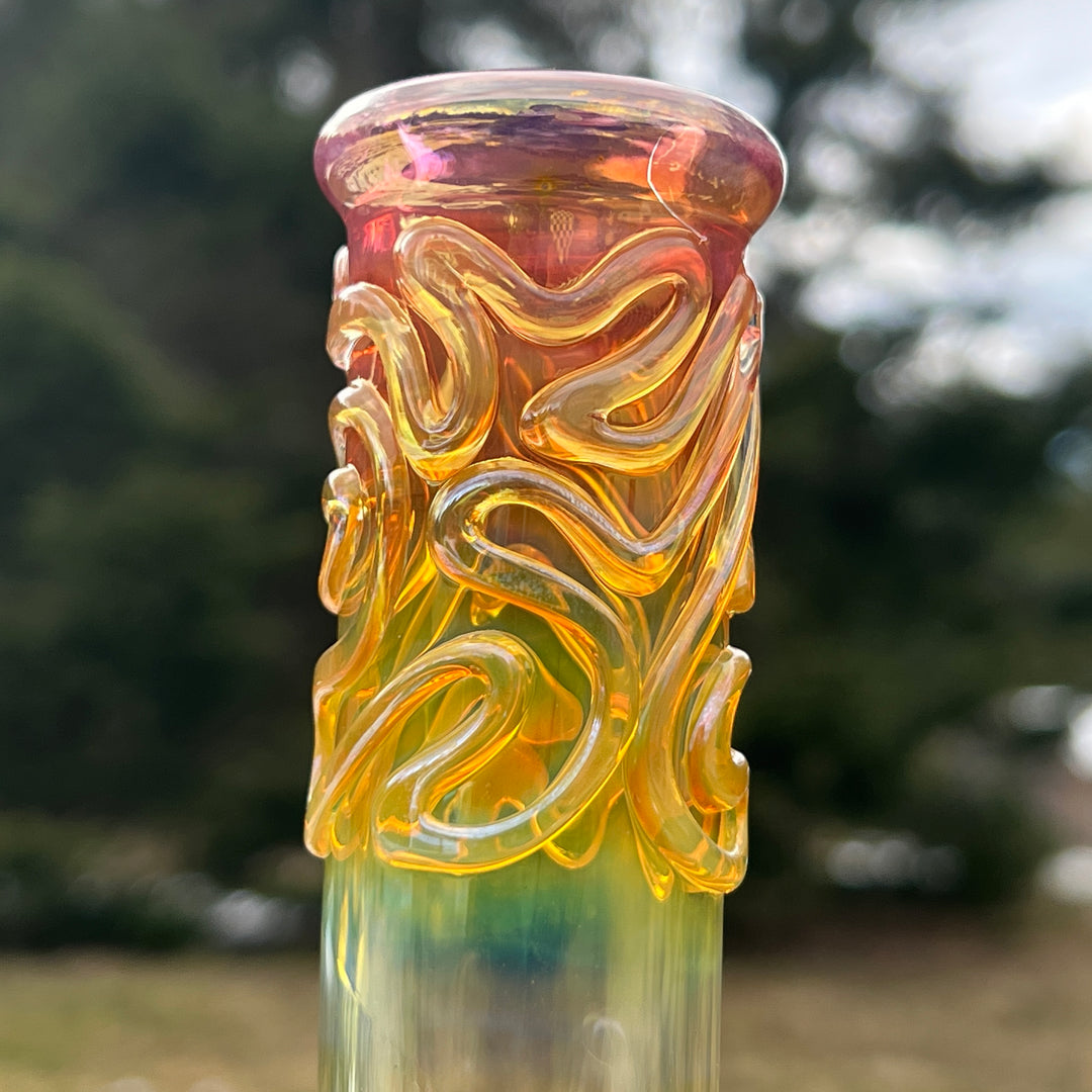 8" Fumed Bubble Bong Glass Pipe Mary Jane's Glass