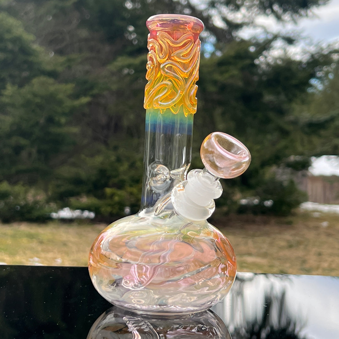 8" Fumed Bubble Bong Glass Pipe Mary Jane's Glass