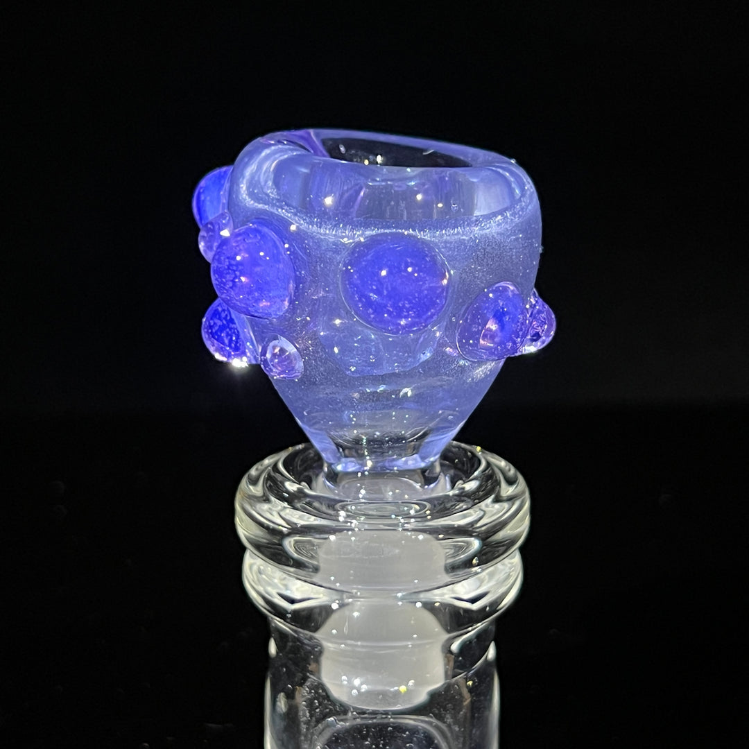 14mm Shimmery Ice Blue Marble PullSlide Accessory Beezy Glass