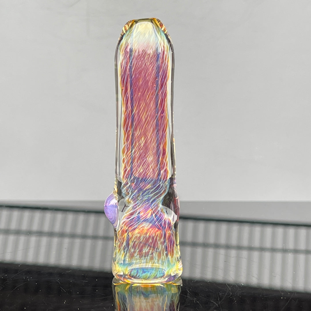 Thick Purple Chillum Glass Pipe Chuck Glass   