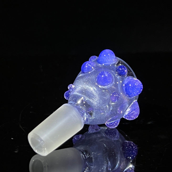 14mm Shimmery Ice Blue Marble PullSlide Accessory Beezy Glass