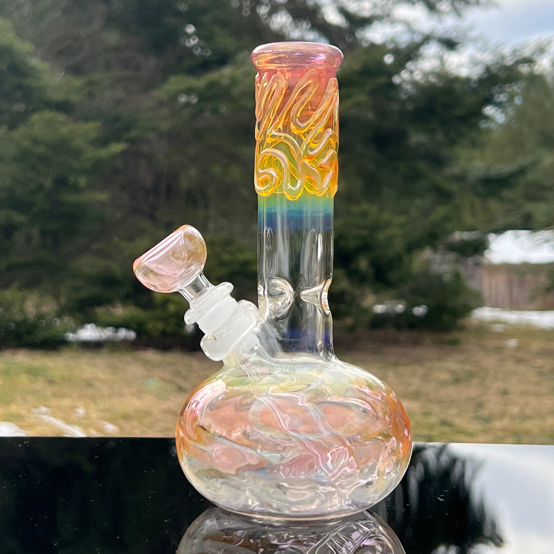 8" Fumed Bubble Bong Glass Pipe Mary Jane's Glass