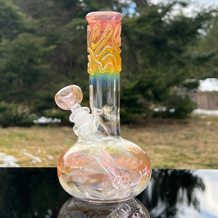 8" Fumed Bubble Bong Glass Pipe Mary Jane's Glass